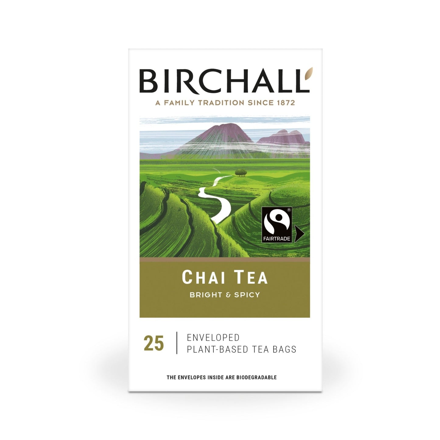 Birchall Chai Tea Plant-Based Enveloped Tea Bags – 25 Pack