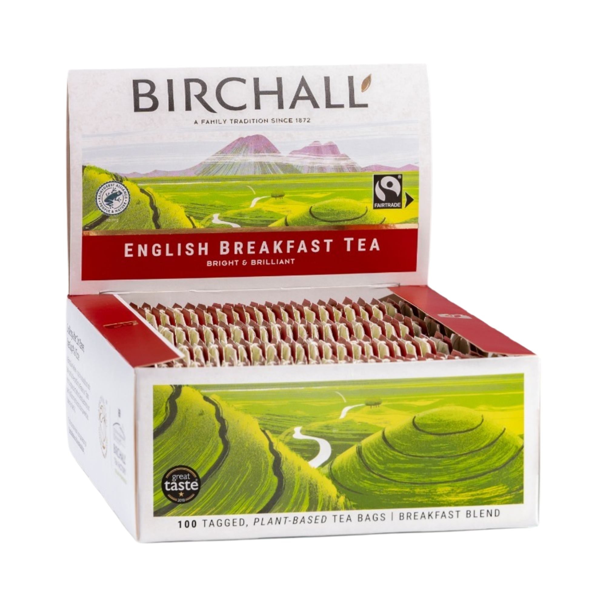Birchall English Breakfast Tea – 100 Tagged Tea Bags - Fairtrade