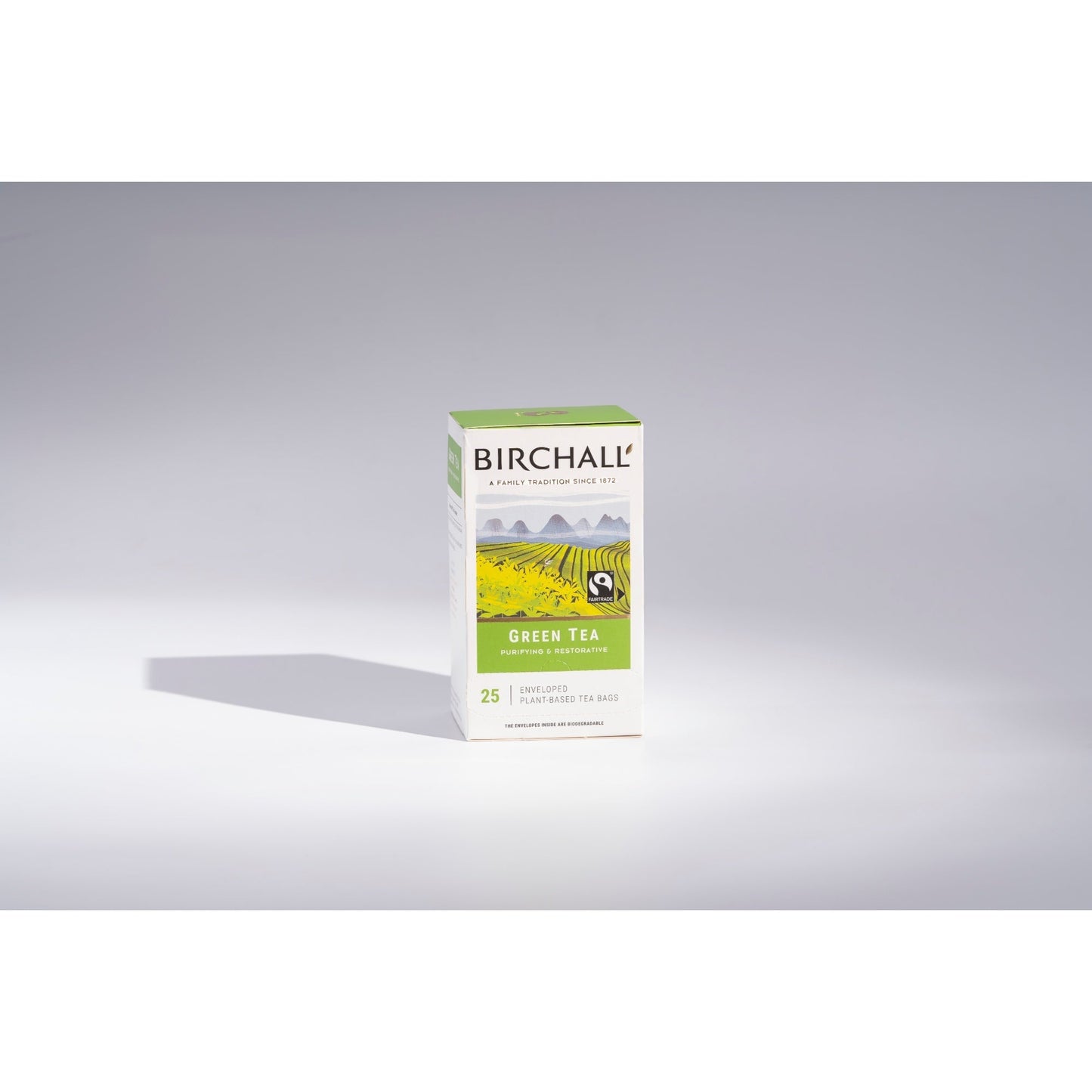 Birchall Green Tea Plant-Based Enveloped Tea Bags – 25 Pack