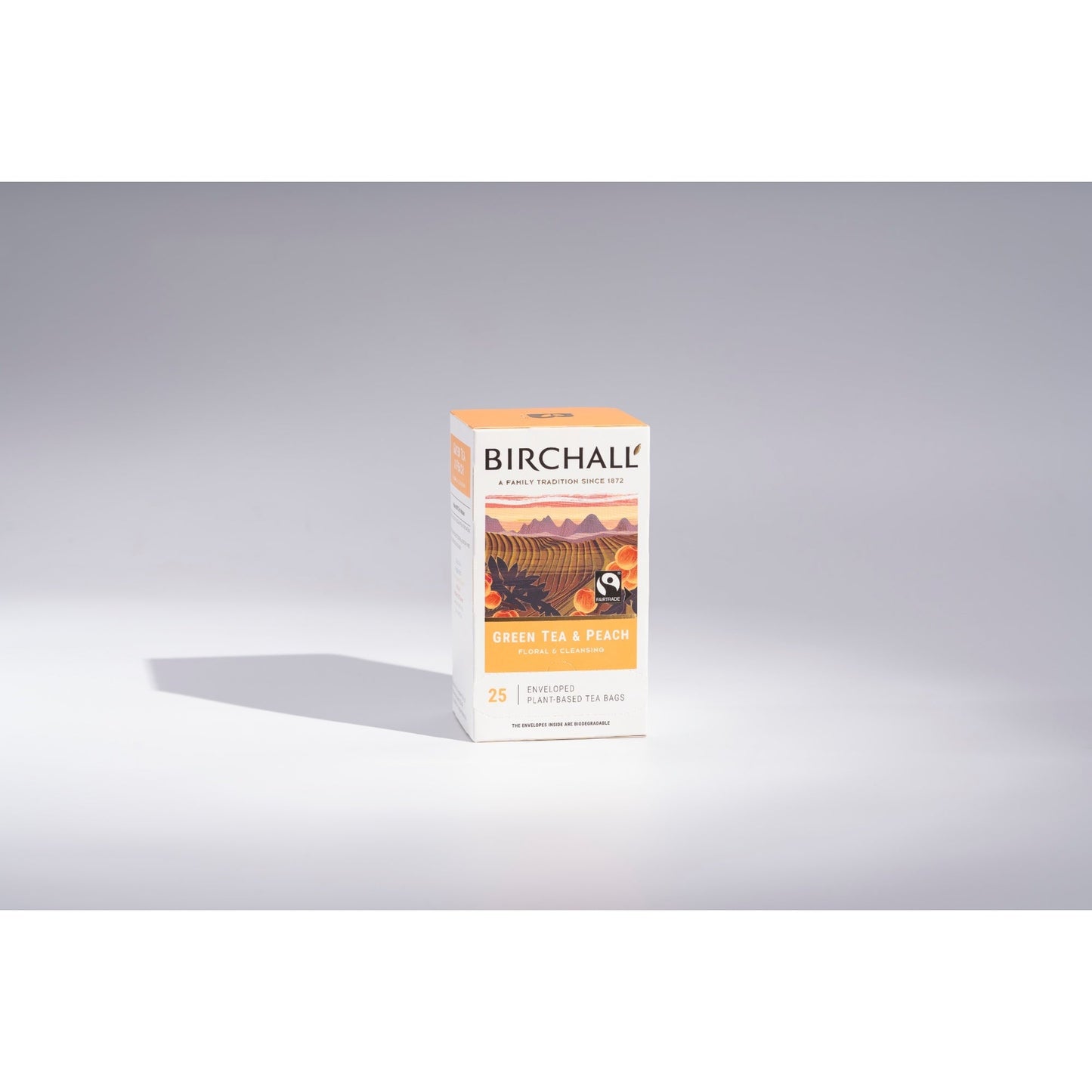 Birchall Green Tea & Peach – 25 Enveloped Green Tea with Fruity Notes