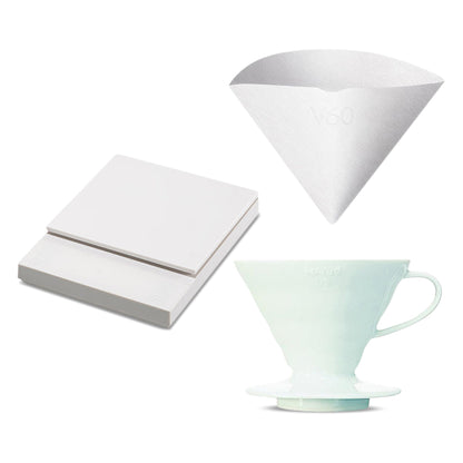 Hario Polaris and V60 Matte Black Ceramic Dripper Bundle