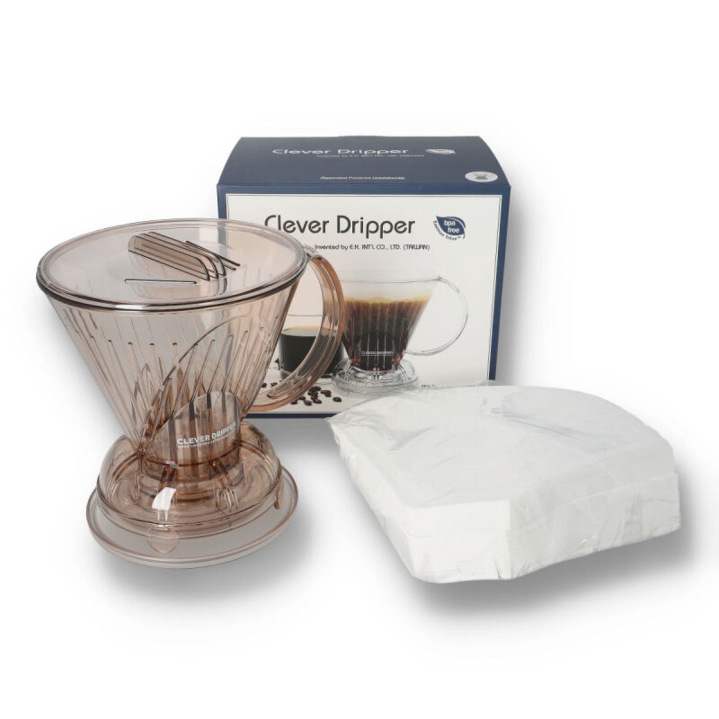 Clever Coffee Dripper + 100 Filters (Transparent Brown)