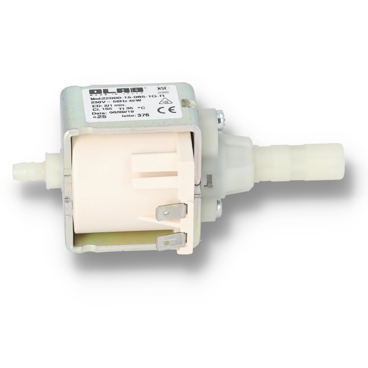 Universal Coffee Pump 230V 48W Plastic Outlet Replacement Part