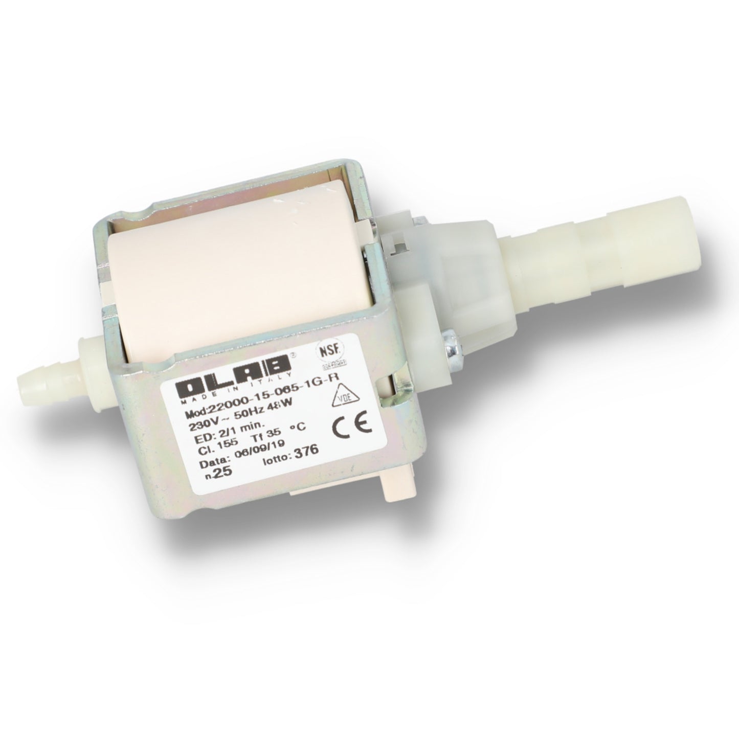 Universal Coffee Pump 230V 48W Plastic Outlet Replacement Part