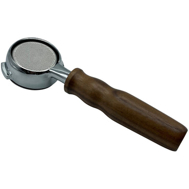 Nuova Simonelli & Victoria Arduino Compatible 58mm Bottomless Portafilter with Wooden Handle