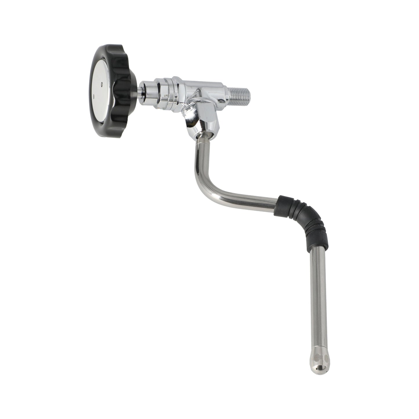 La Nuova Era Chrome Steam Valve with Stainless Steel Tube Replacement