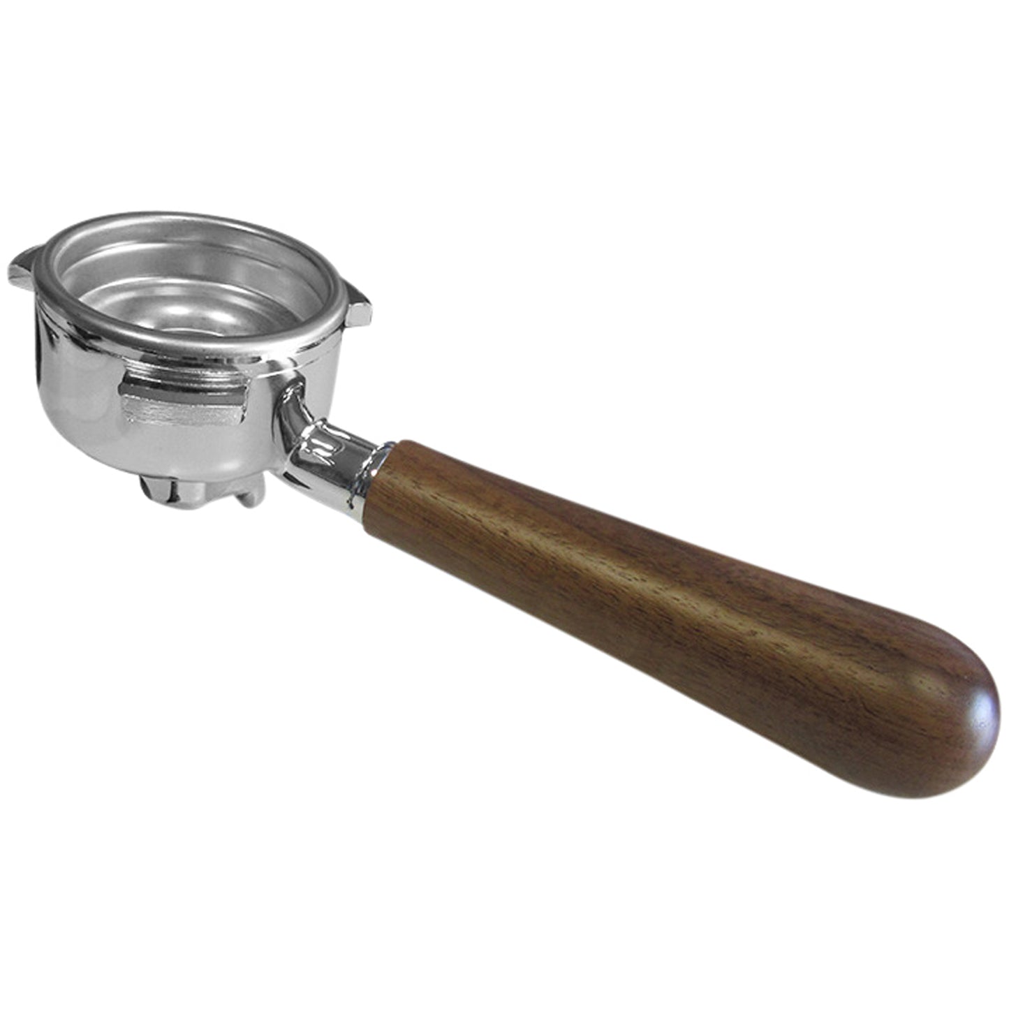 La San Marco Eco Compatible 53/54mm Single Shot Portafilter Complete – Walnut Handle