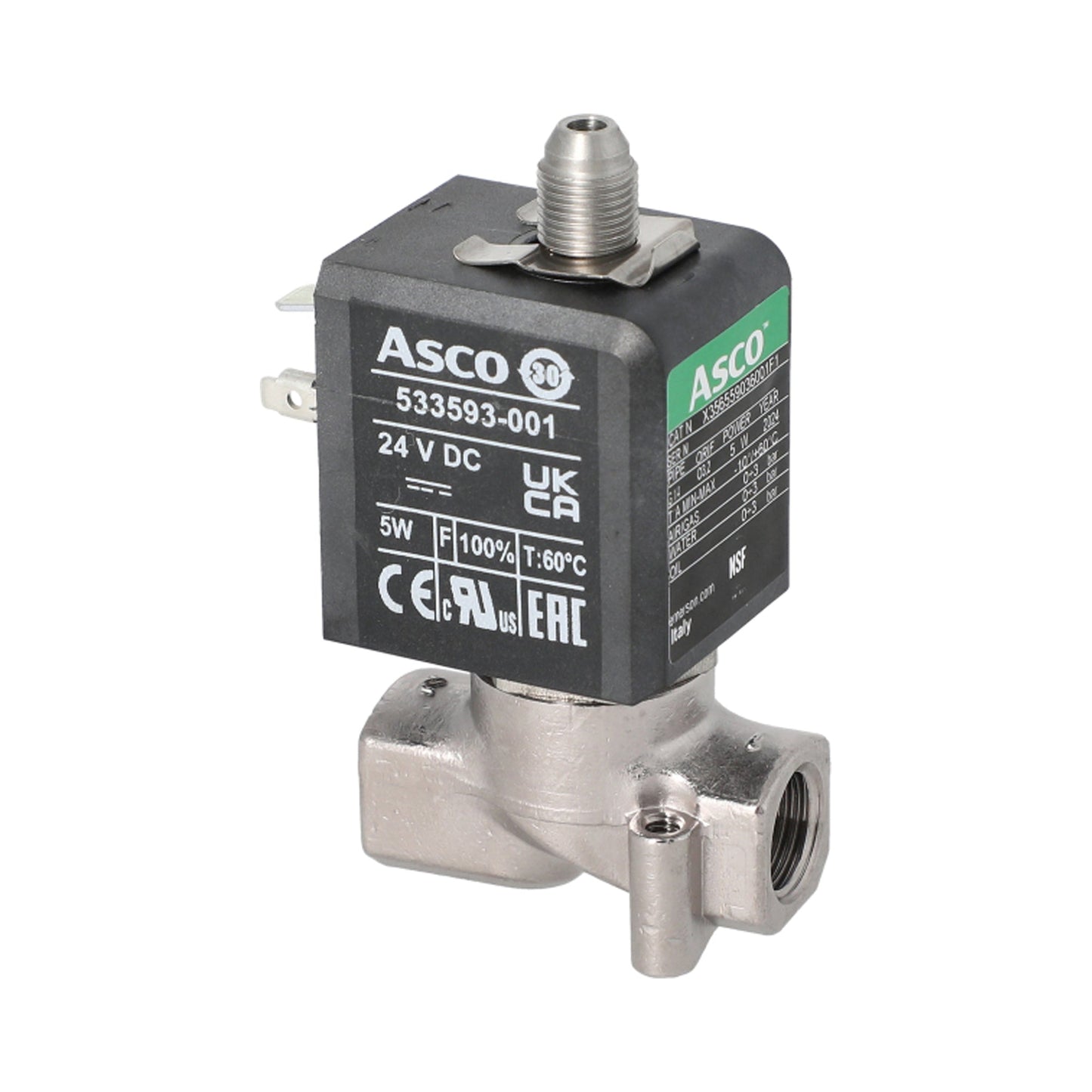 ASCO 3-Way Solenoid Valve 24V 1/4 – Storm, Wega Replacement Part