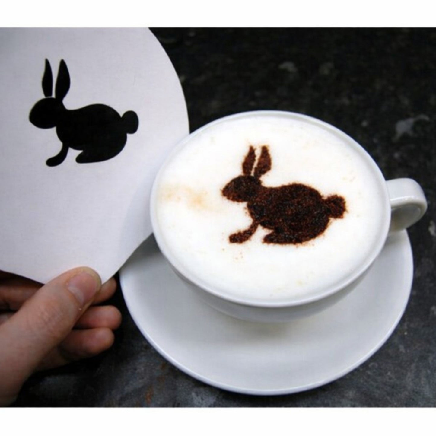 Easter Bunny Coffee / Cappuccino / Latte Stencil