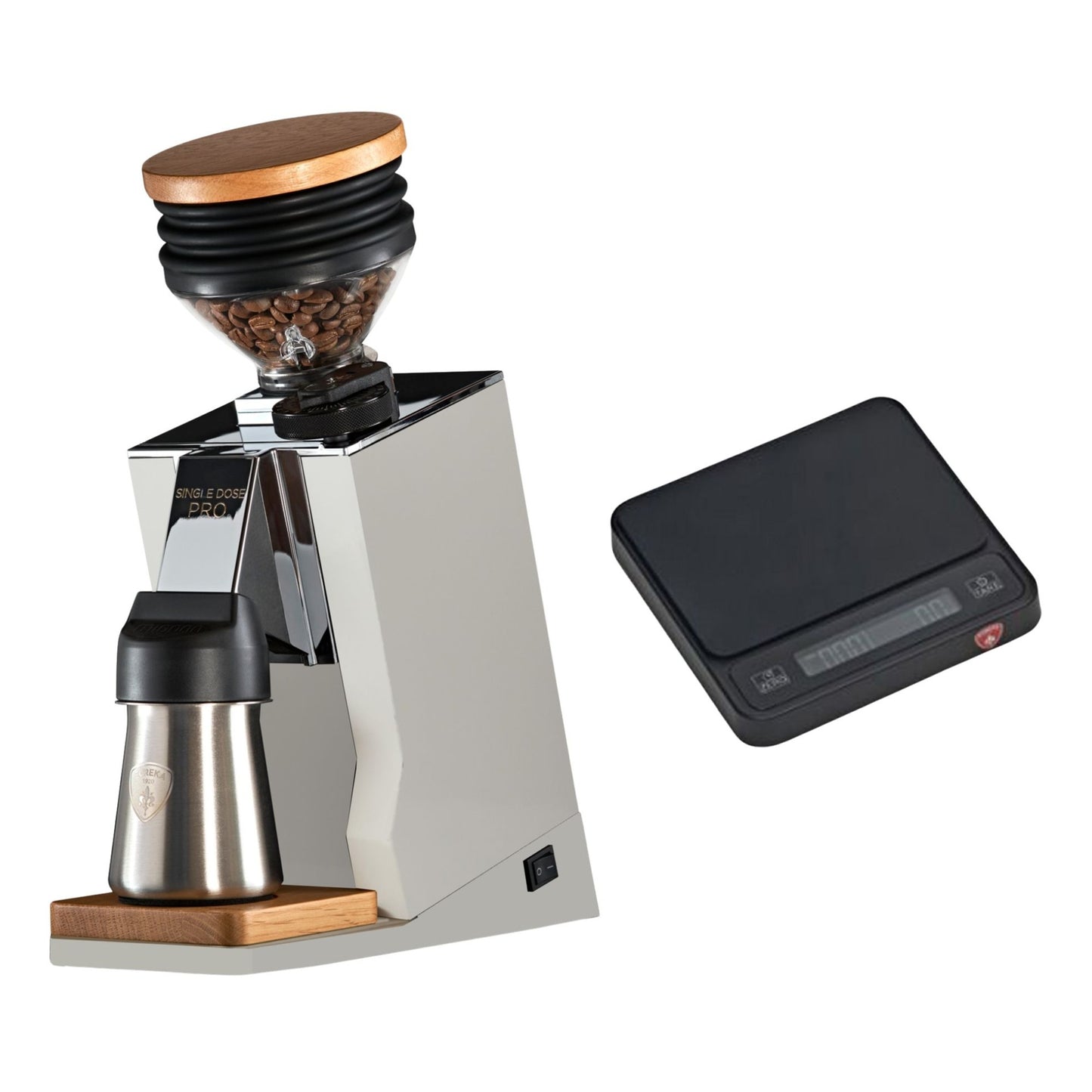 Eureka Oro Mignon Single Dose PRO 65 Grinder & Precisa Digital Scale Bundle