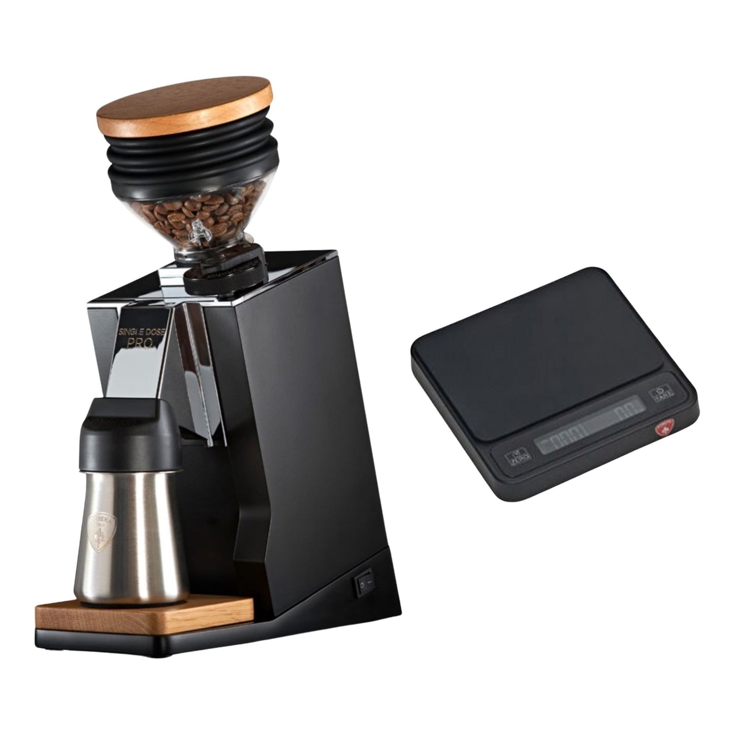 Eureka Oro Mignon Single Dose PRO 65 Grinder & Precisa Digital Scale Bundle