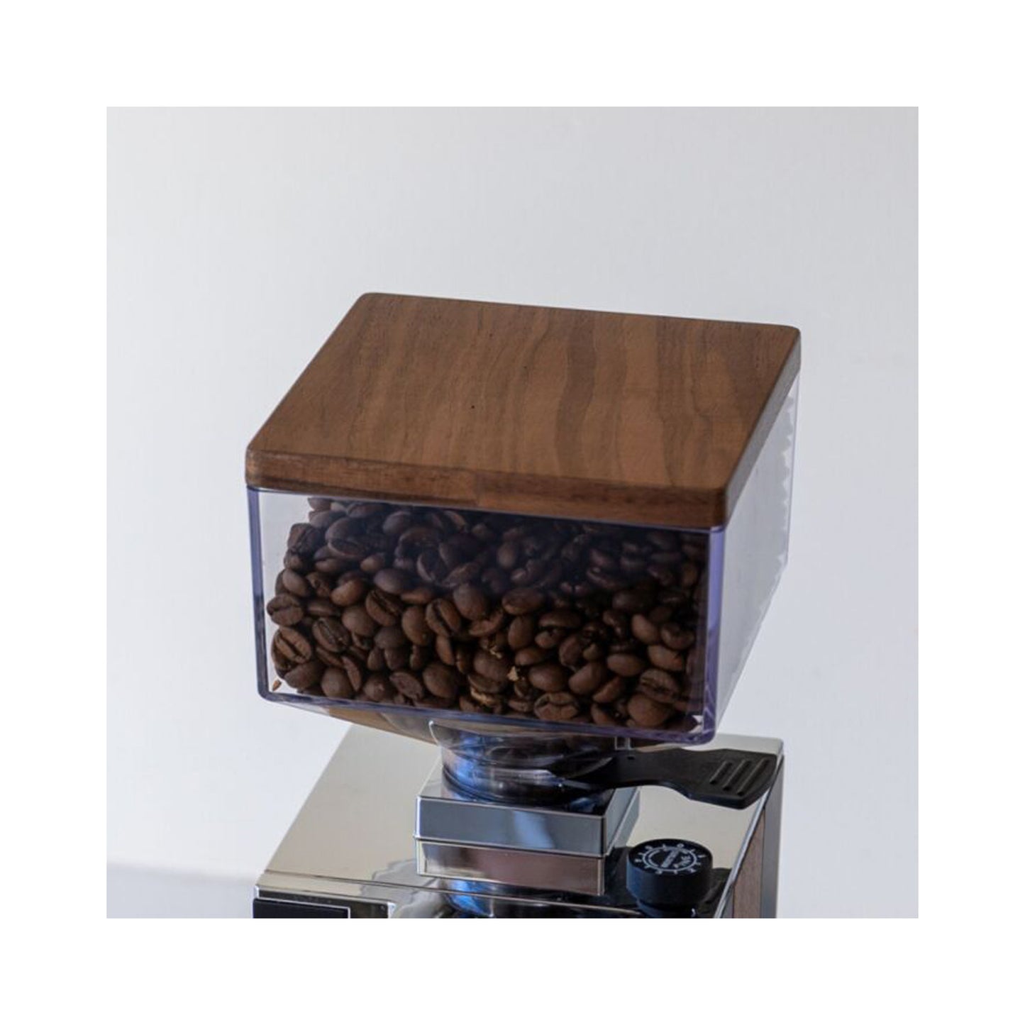 Eureka Mignon Hopper Lid - Walnut | 100% Wood, Laser Engraved Logo