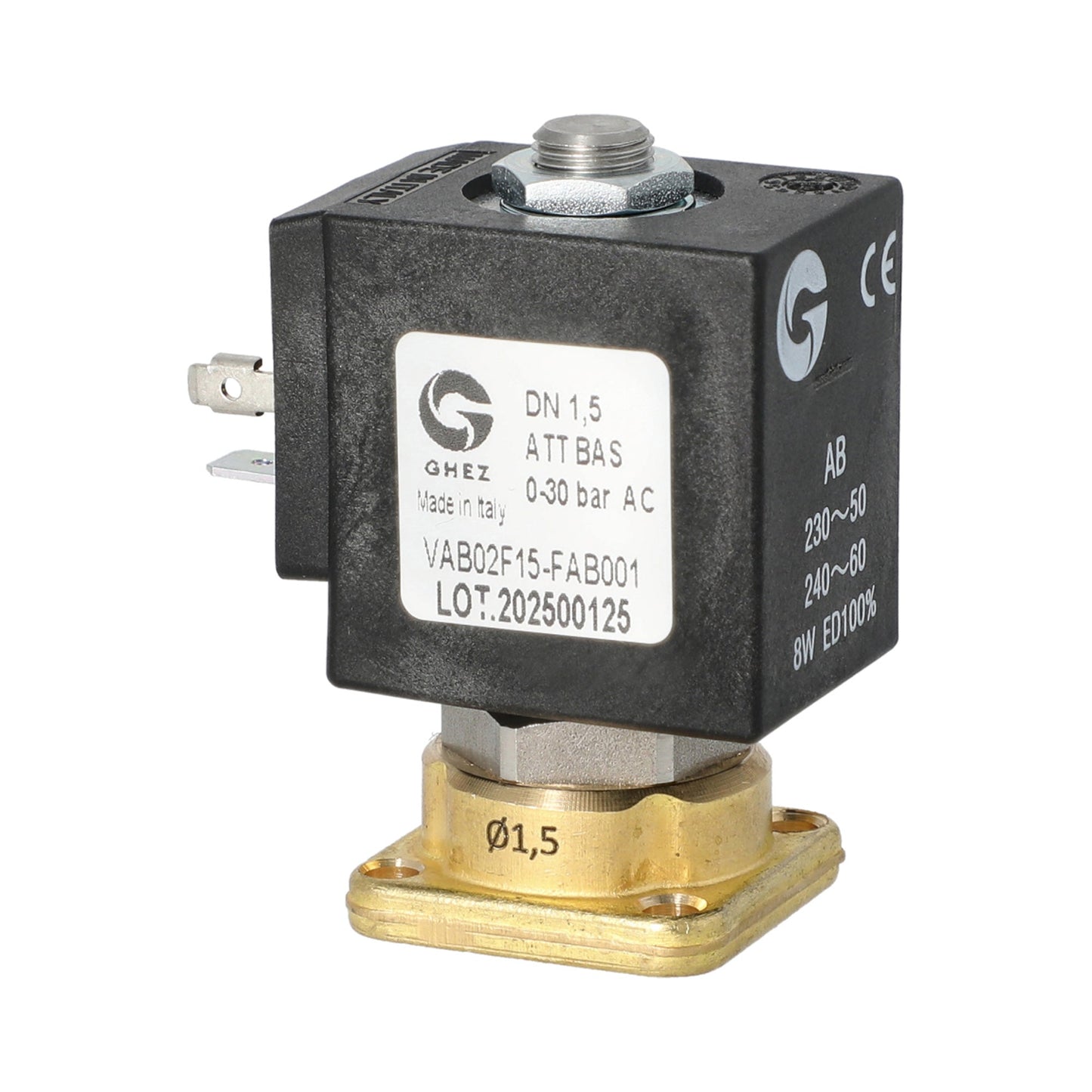 Ghez 2-Way Solenoid Valve 230V 1.5mm Viton Replacement Part