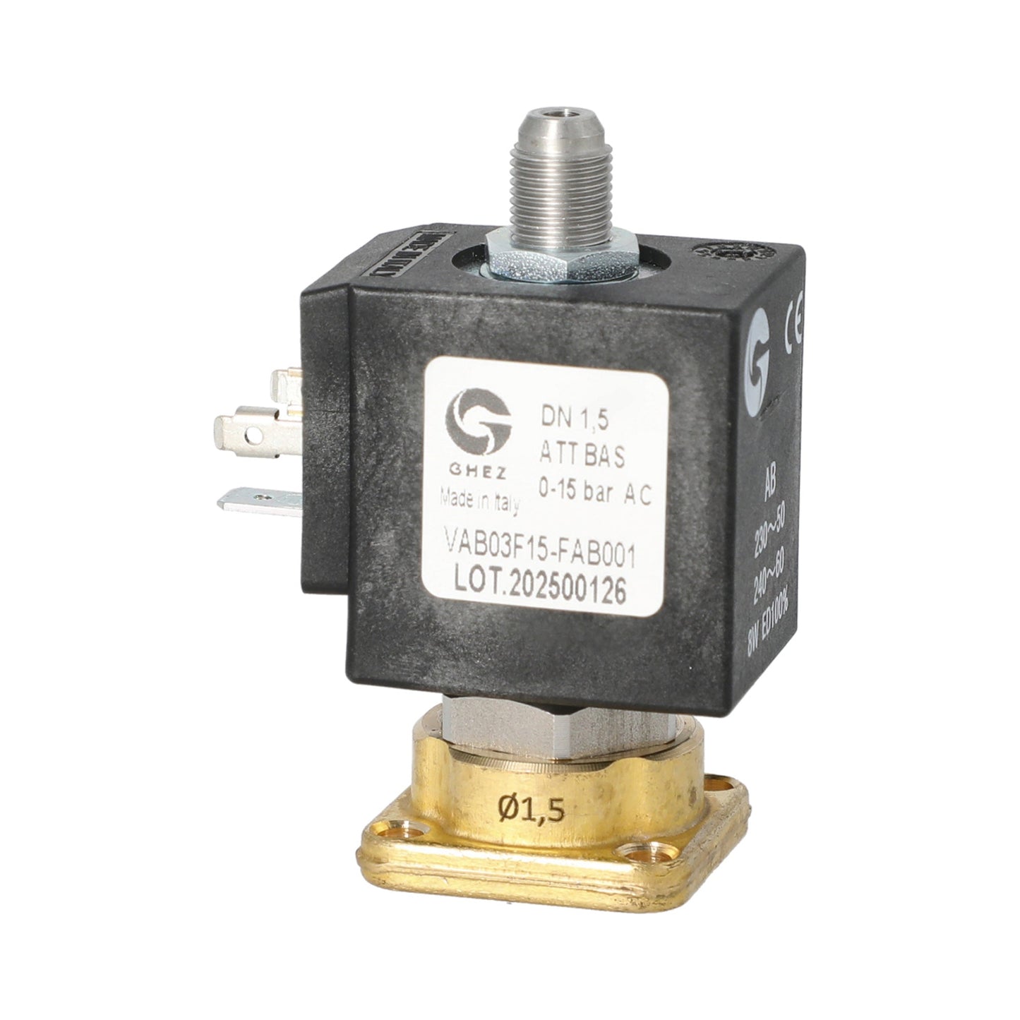 Ghez Universal 3-Way Solenoid Valve 230V 1.5mm Viton Fits Many Brands