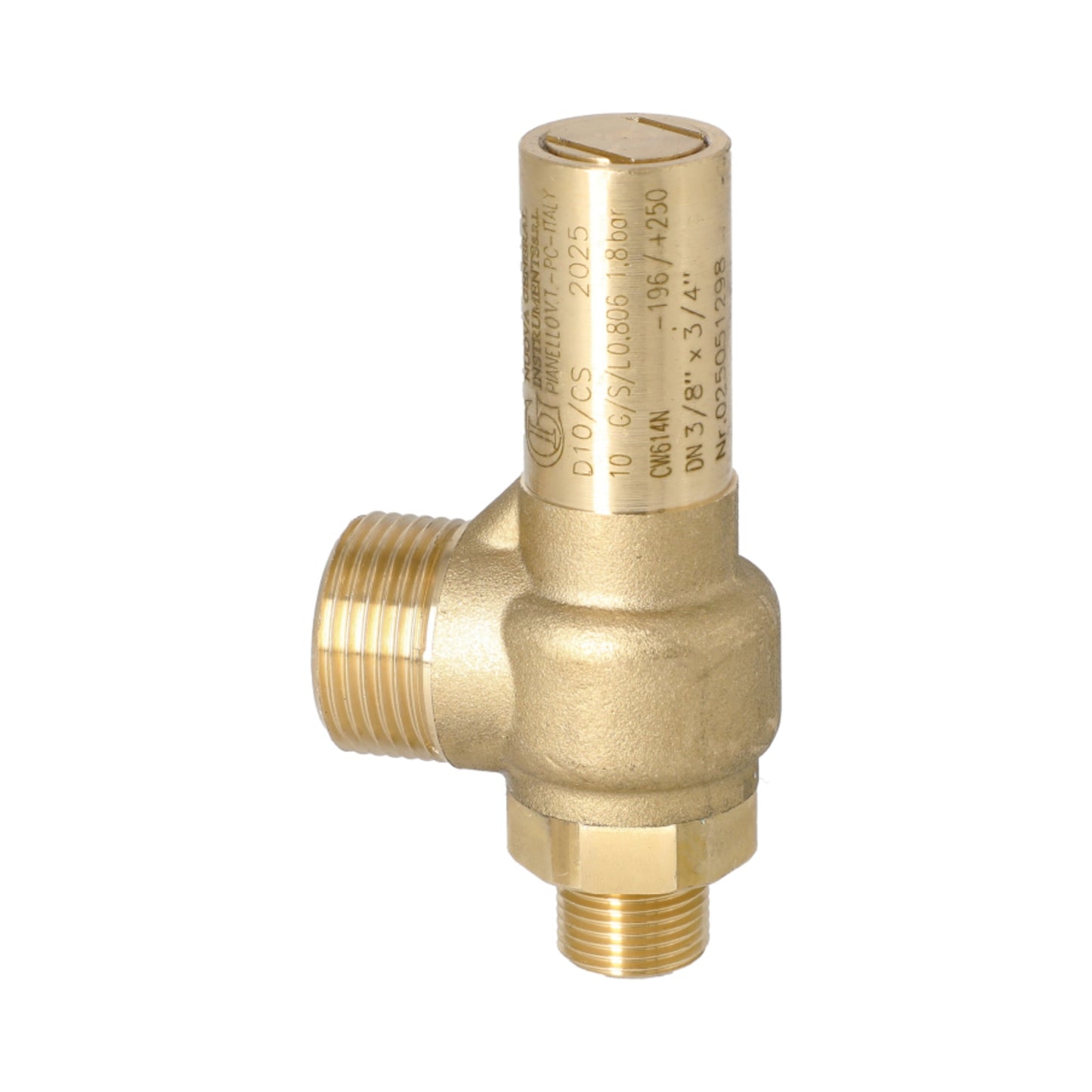 Gaggia 3/8 x 3/4M Safety Valve 1.8 Bar Certified Replacement Part