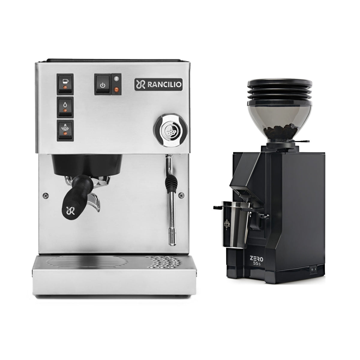 Rancilio Silvia E V6 & Eureka Mignon Zero 55s Home Espresso Bundle