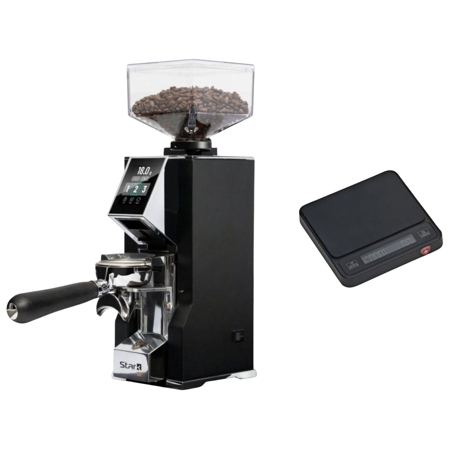 Eureka Oro Mignon Stark W 65 Grinder & Precisa Digital Scale Bundle