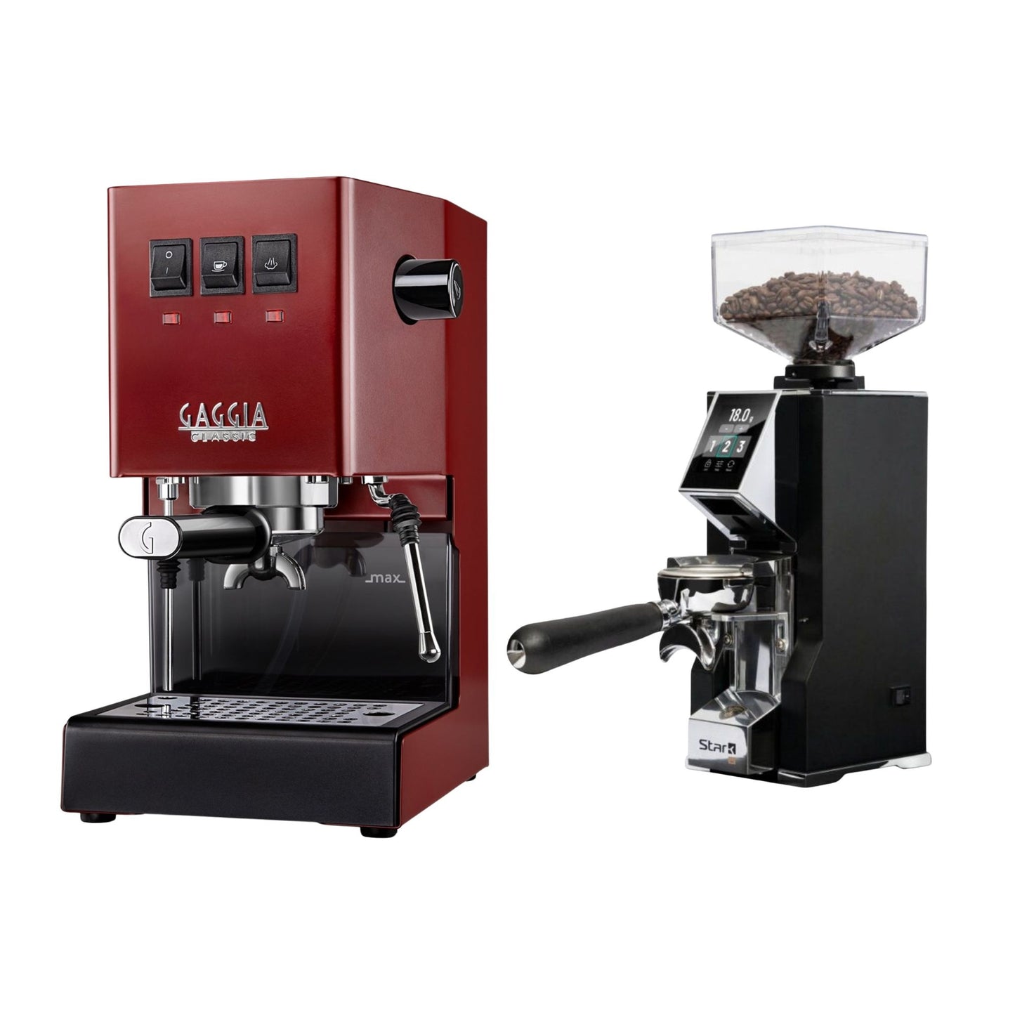 Gaggia Classic E24 Evo Pro Espresso Machine & Eureka Oro Mignon Stark W 65 Grinder Bundle
