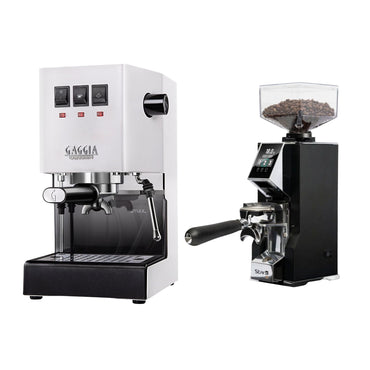 Gaggia Classic E24 Evo Pro Espresso Machine & Eureka Oro Mignon Stark W 65 Grinder Bundle