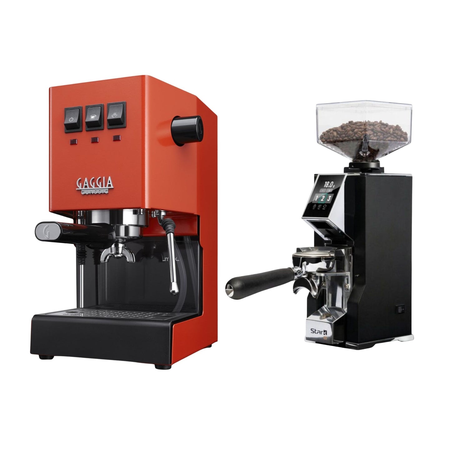 Gaggia Classic E24 Evo Pro Espresso Machine & Eureka Oro Mignon Stark W 65 Grinder Bundle