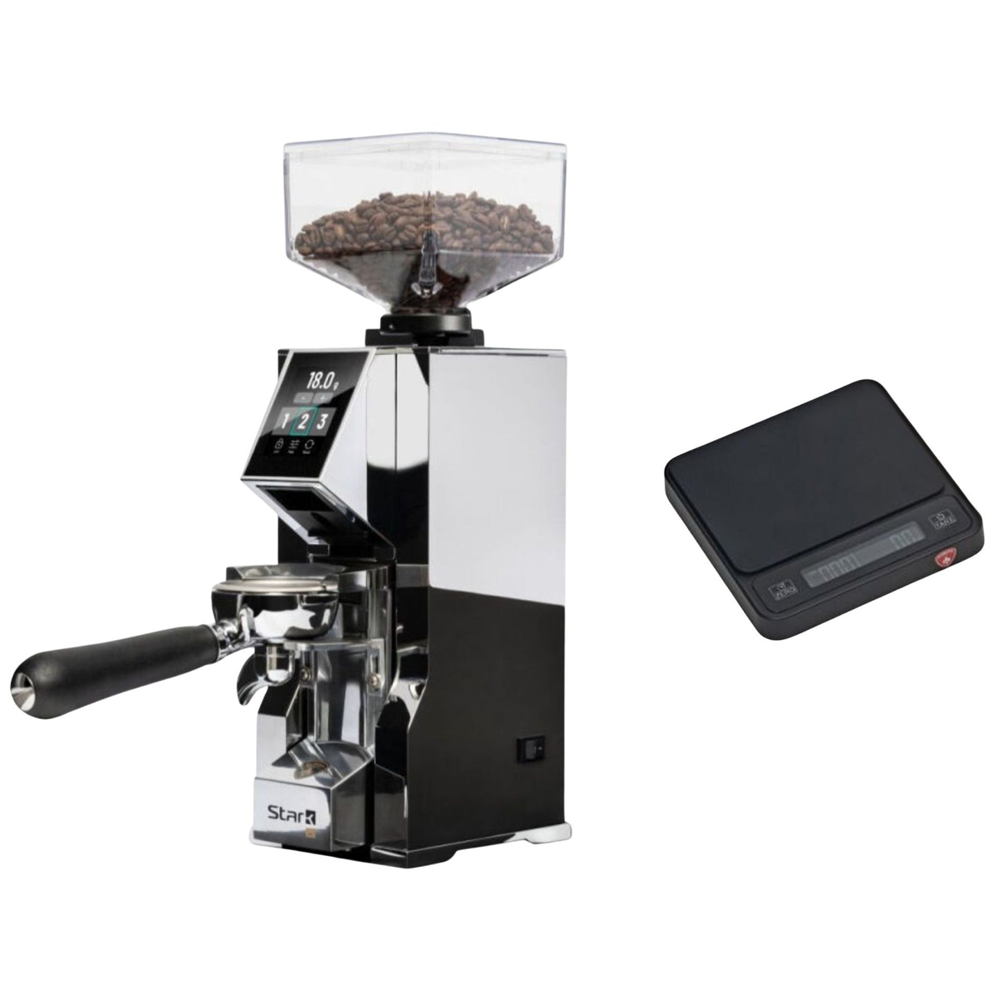 Eureka Oro Mignon Stark W 65 Grinder & Precisa Digital Scale Bundle