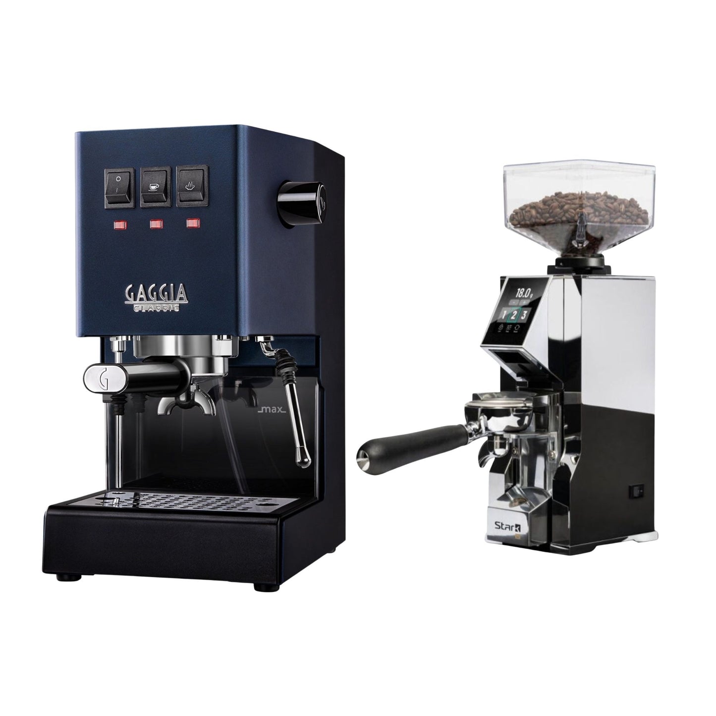 Gaggia Classic E24 Evo Pro Espresso Machine & Eureka Oro Mignon Stark W 65 Grinder Bundle