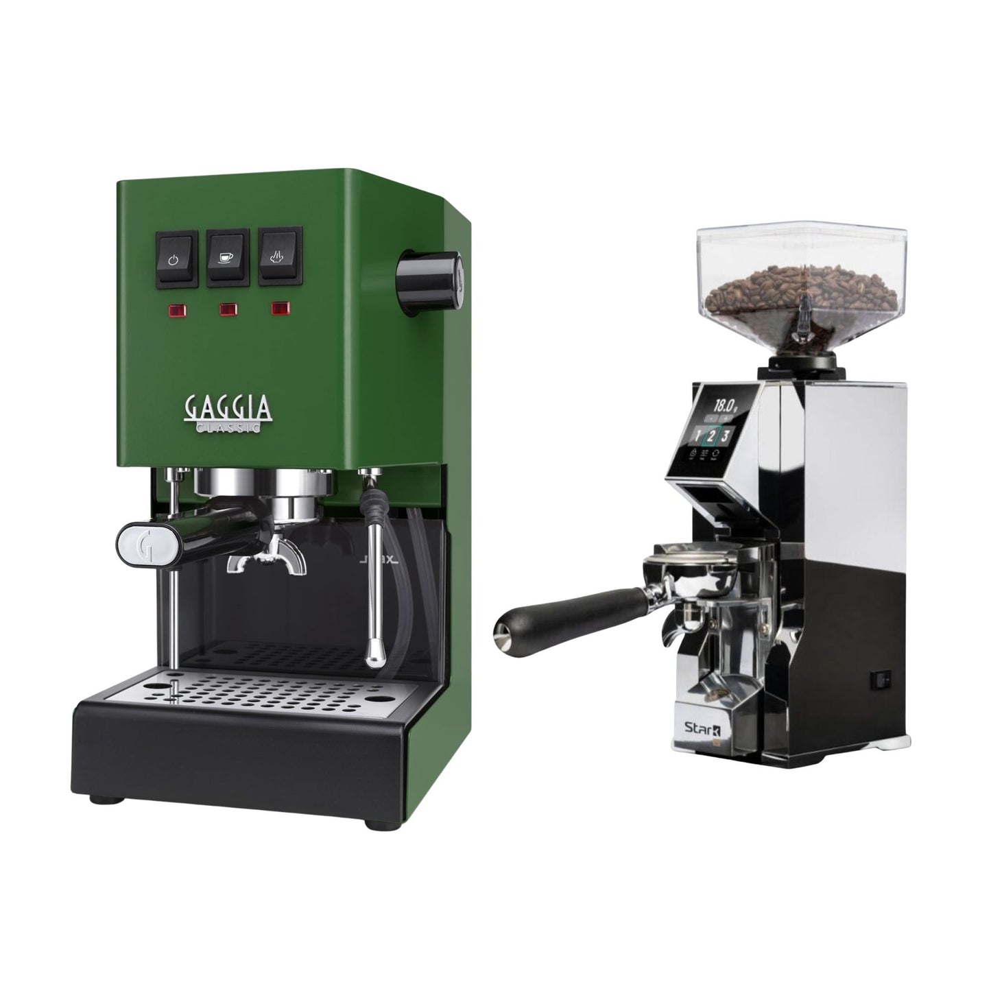 Gaggia Classic E24 Evo Pro Espresso Machine & Eureka Oro Mignon Stark W 65 Grinder Bundle