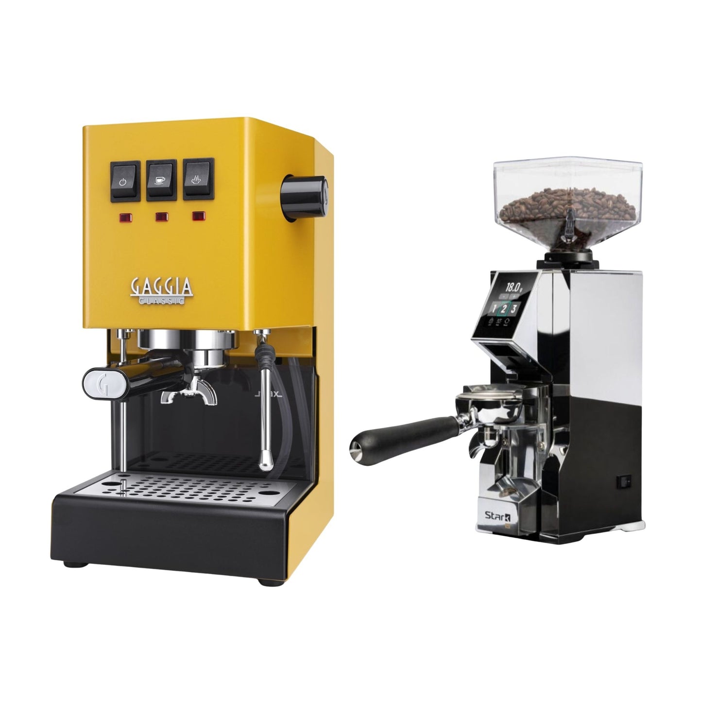 Gaggia Classic E24 Evo Pro Espresso Machine & Eureka Oro Mignon Stark W 65 Grinder Bundle