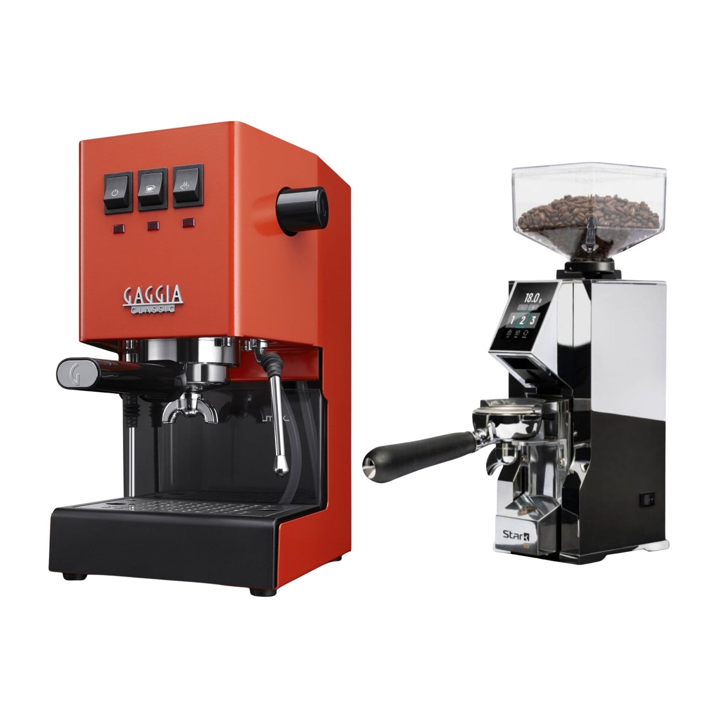 Gaggia Classic E24 Evo Pro Espresso Machine & Eureka Oro Mignon Stark W 65 Grinder Bundle