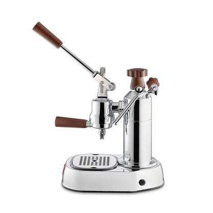 La Pavoni Europiccola Lusso Lever Coffee Machine - Stainless Steel & Wood