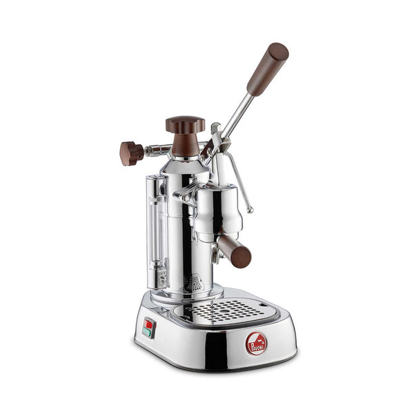 La Pavoni Europiccola Lusso Lever Coffee Machine - Stainless Steel & Wood
