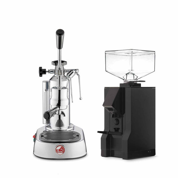 La Pavoni Lever + Eureka Manuale 50 Coffee Machine Package