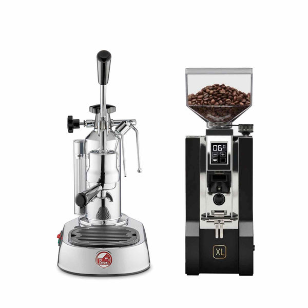 La Pavoni Lever + Eureka Mignon XL Coffee Machine Package