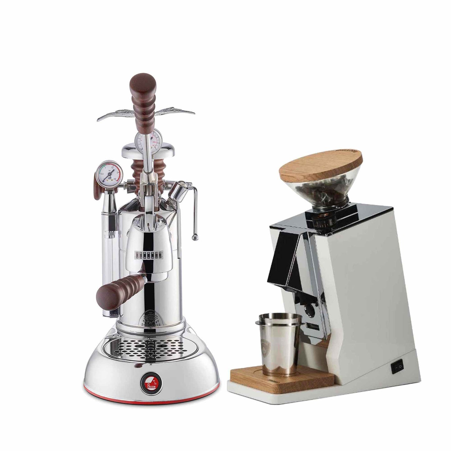 La Pavoni Lever + Eureka Oro Single Dose Coffee Machine Package