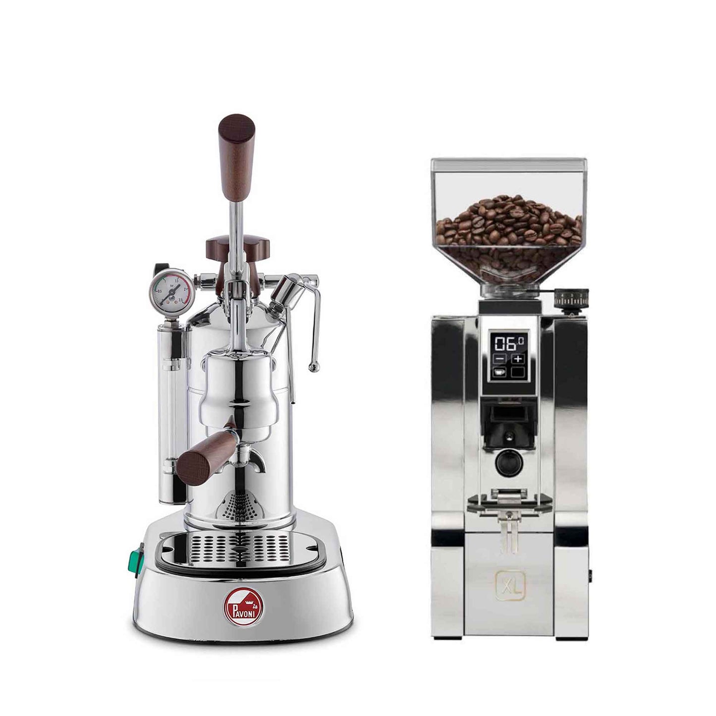 La Pavoni Lever + Eureka Mignon XL Coffee Machine Package