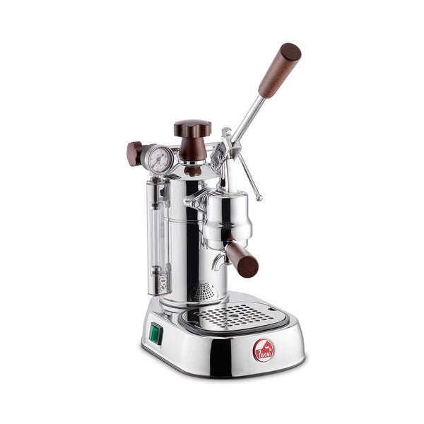 La Pavoni Professional Lusso Lever Coffee Machine - Stainless Steel & Wood