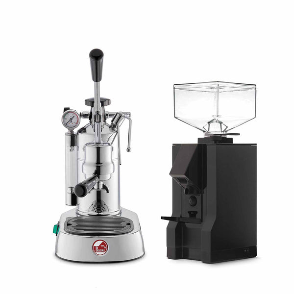 La Pavoni Lever + Eureka Manuale 50 Coffee Machine Package