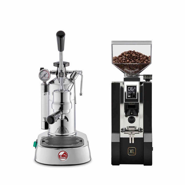 La Pavoni Lever + Eureka Mignon XL Coffee Machine Package