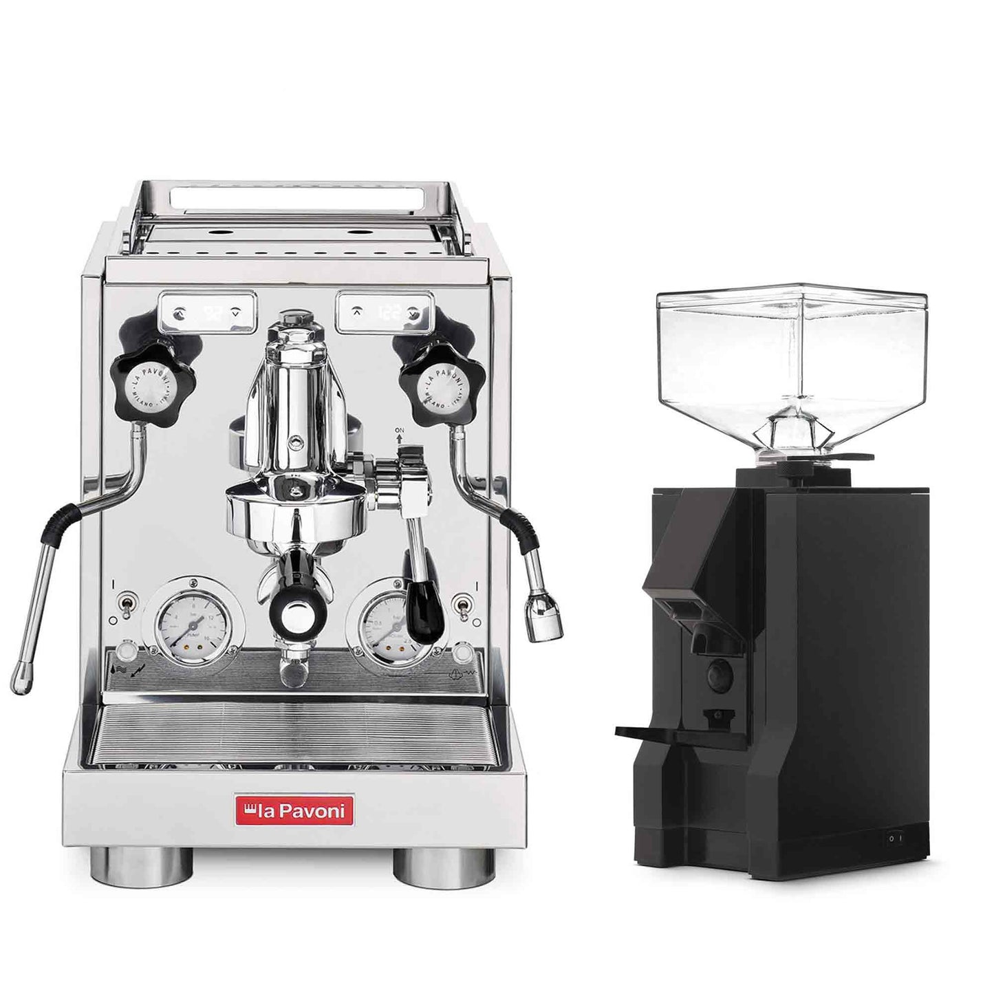La Pavoni Traditional Machines + Eureka Manuale 50 Coffee Grinder Package