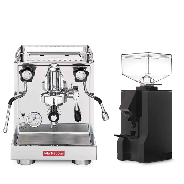 La Pavoni Traditional Machines + Eureka Manuale 50 Coffee Grinder Package