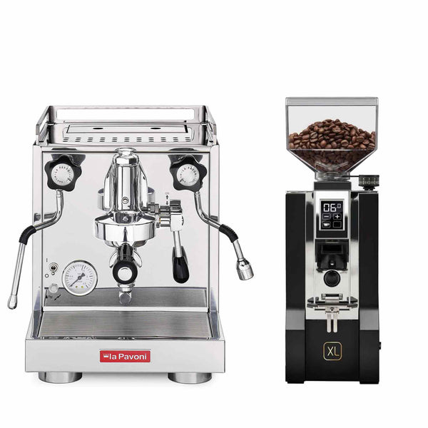 La Pavoni Traditional Machines + Eureka Mignon XL Coffee Grinder Package