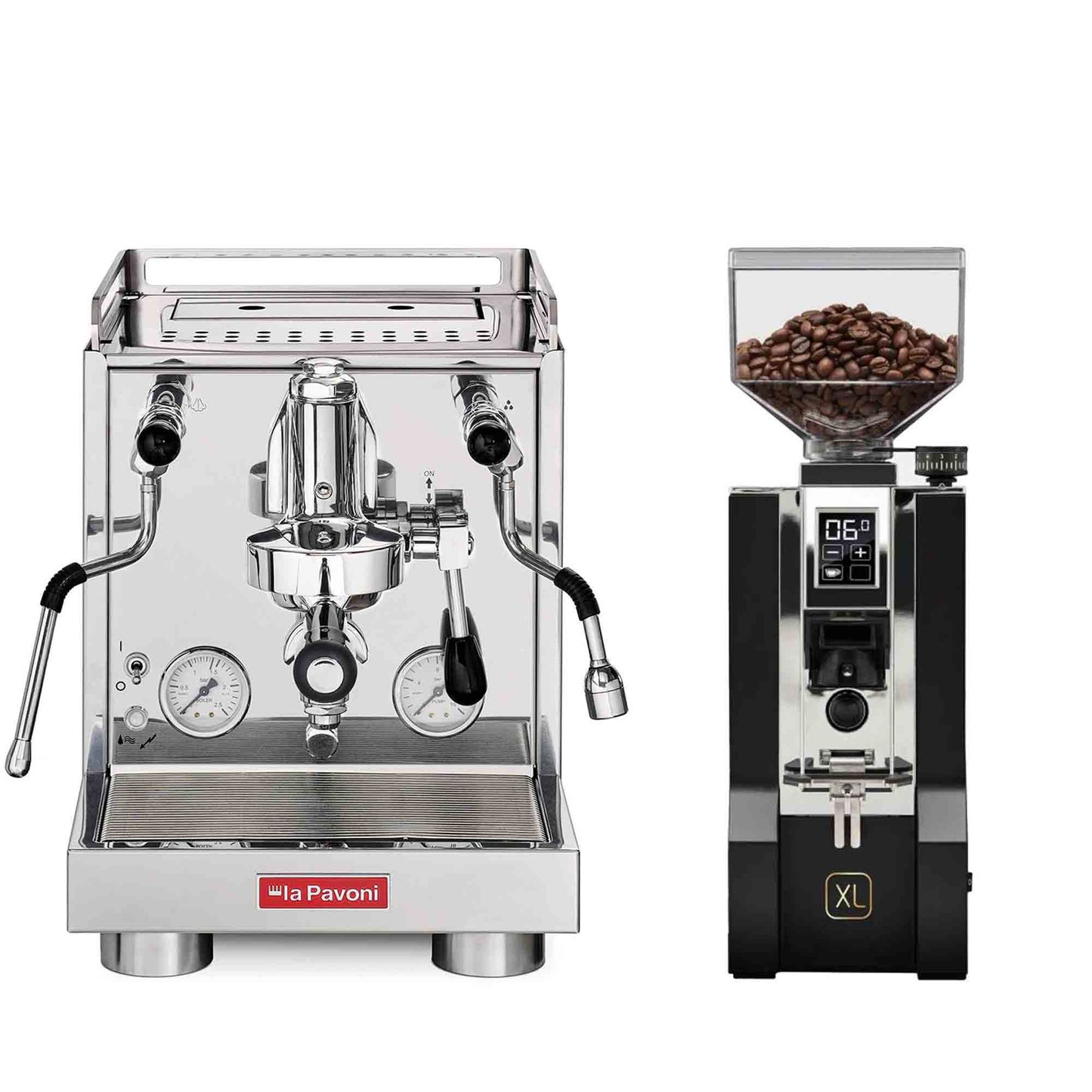 La Pavoni Traditional Machines + Eureka Mignon XL Coffee Grinder Package