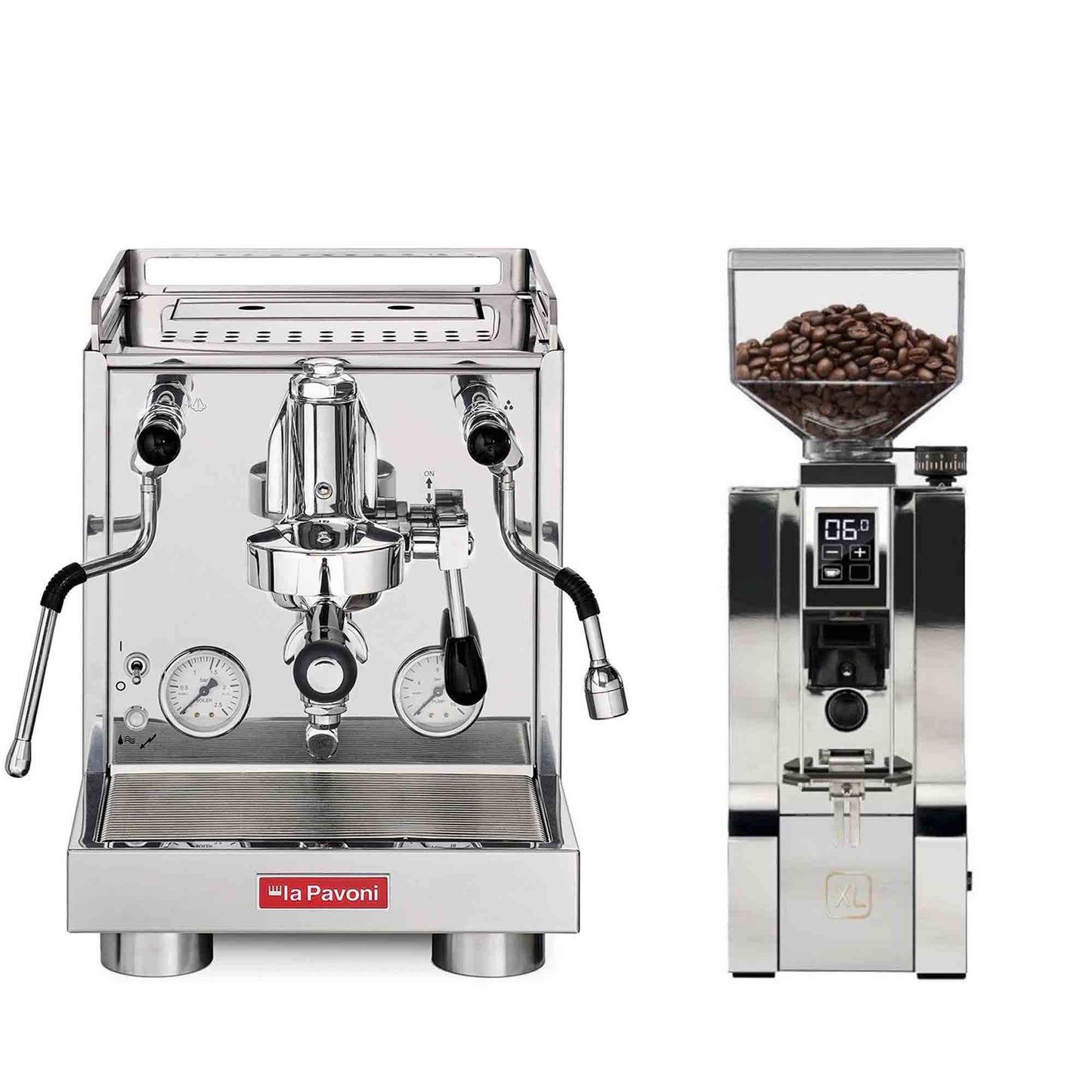 La Pavoni Traditional Machines + Eureka Mignon XL Coffee Grinder Package
