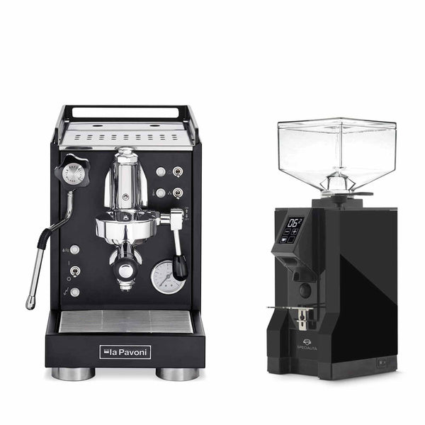 La Pavoni Traditional Machines + Eureka Mignon Specialita Coffee Grinder Package