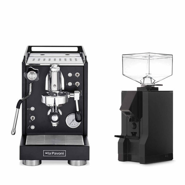 La Pavoni Traditional Machines + Eureka Manuale 50 Coffee Grinder Package
