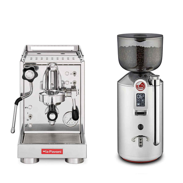 La Pavoni Traditional Machines + La Pavoni Cilindro Prosumer Coffee Grinder Package