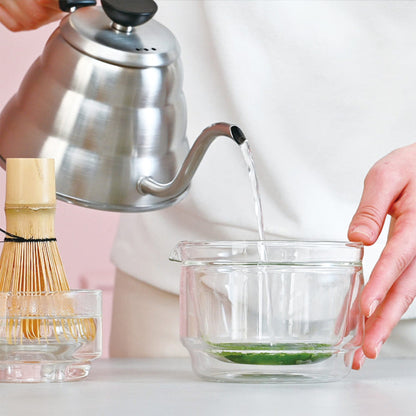 Hario Double-walled Glass Matcha Bowl 300ml