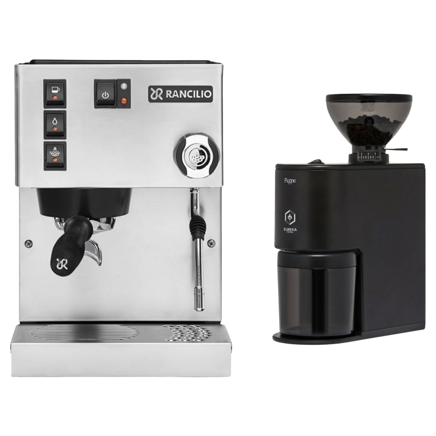 Rancilio Silvia E V6 Espresso Machine & Eureka Peppe Grinder Bundle