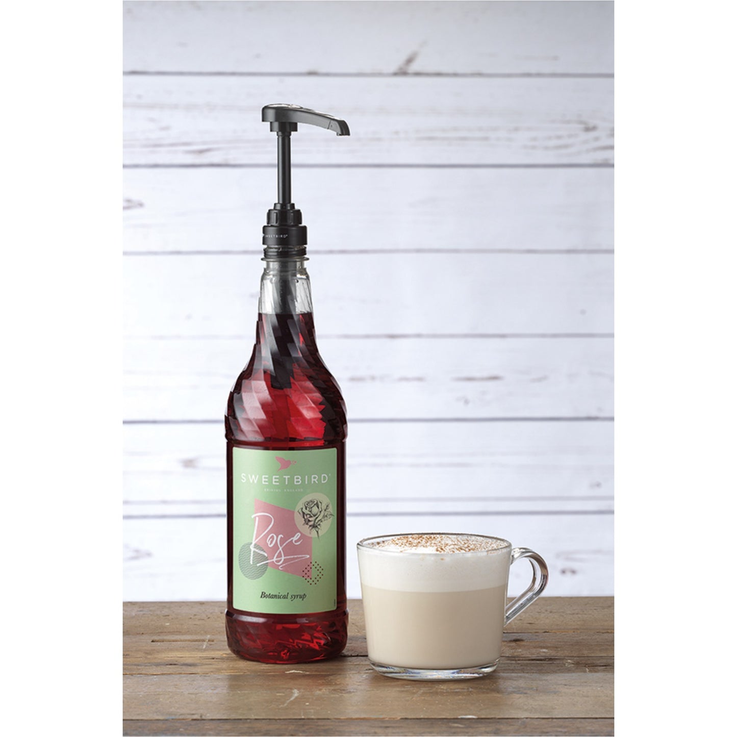 Sweetbird Creative Rose Coffee Syrup - 1 Litre Bottle