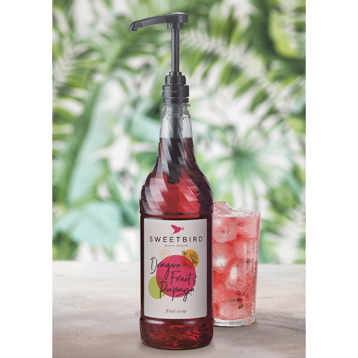 Sweetbird Dragon Fruit & Papaya Coffee Syrup - 1 Litre Bottle